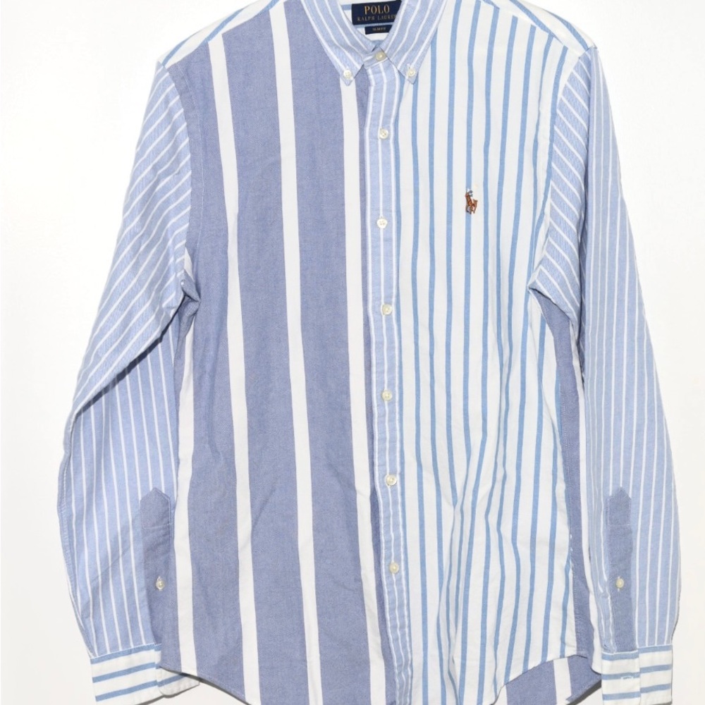 Ralph Lauren’s cotton shirt, finished with signature embroidered